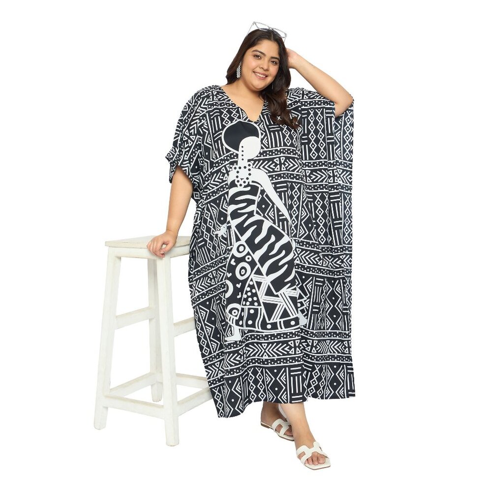 Gypsie Blu Women Polyester Caftan Dress Stylish Maxi Moo Moos Dresses for Party - Picture 8 of 8